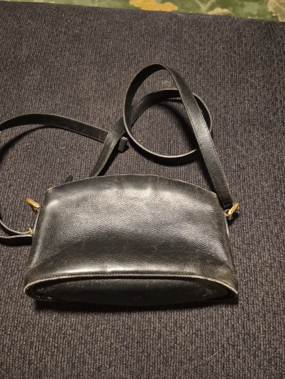 Coach Black Leather Mini Crossbody with Gold Hardware